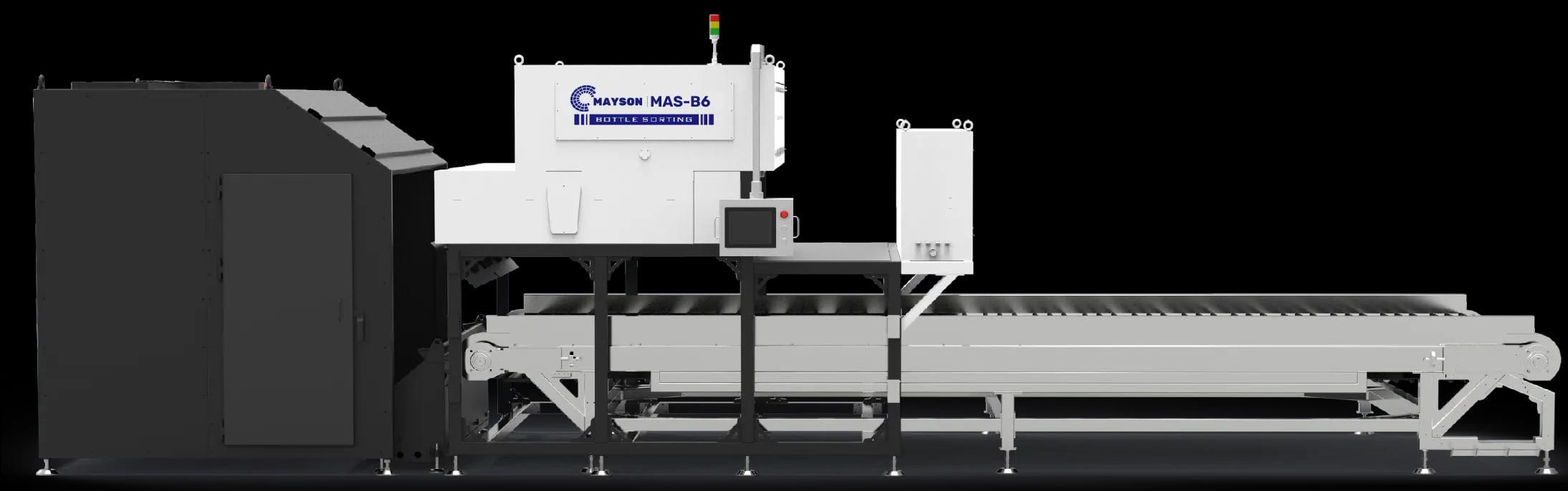 Clasificadora de botellas MAS-B de Mayson, vista frontal