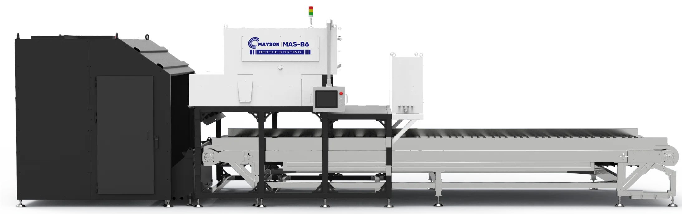 Clasificadora de botellas MAS-B de Mayson, vista frontal